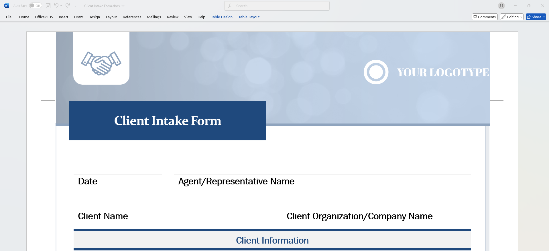 Fillable PDF from Word