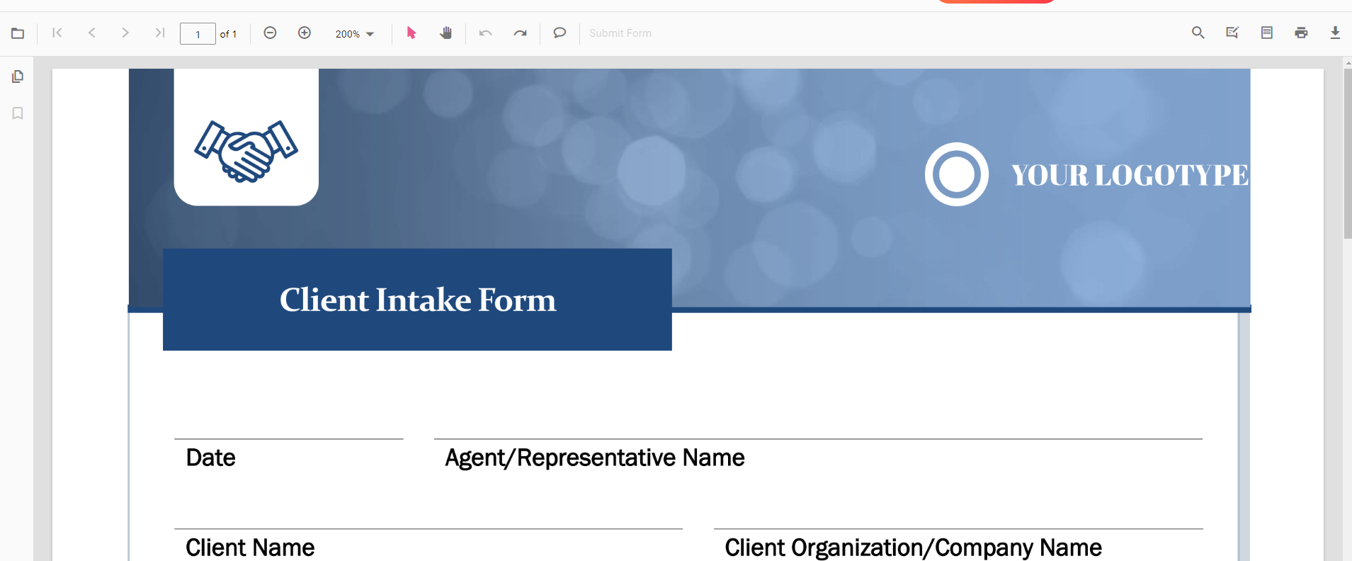 Insert Fillable Boxes